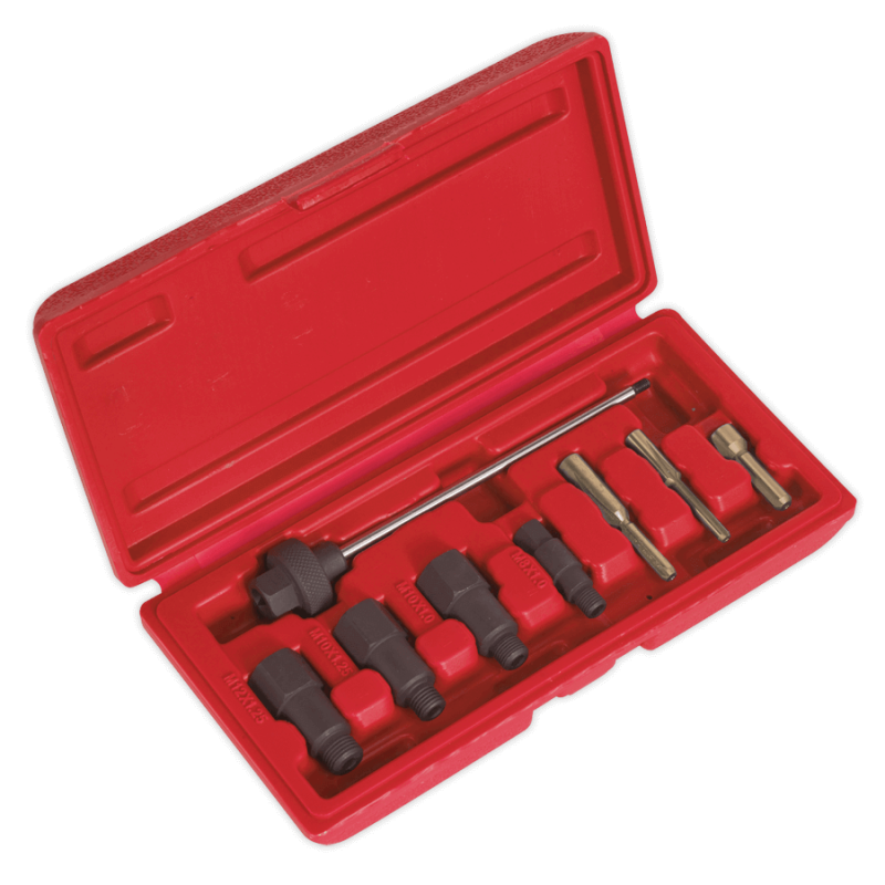 Sealey VS312 Glow Plug Reamer/Base Cleaning Set 8pc