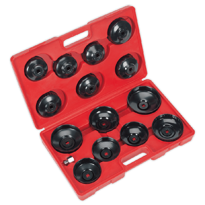 Sealey VS7003 Oil Filter Cap Wrench Set 15pc
