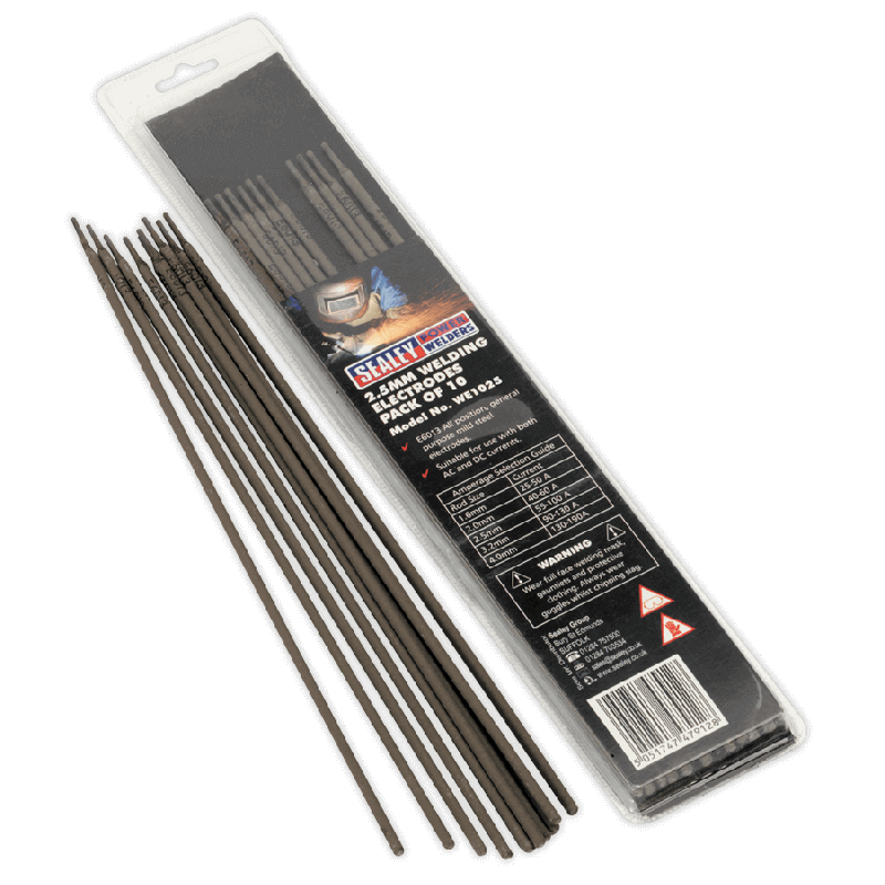 Sealey WE1025 Welding Electrode ⌀2.5 x 300mm Pack of 10