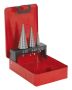 Sealey AK4733 HSS M2 Step Drill Bit Set 3pc Double Flute