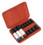 Sealey AK5615M Impact Socket & Wheel Nut Remover Set 15pc 1/2
