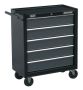 Sealey AP2505B Rollcab 5 Drawer with Ball Bearing Slides   Black/Grey