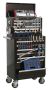 Sealey APCOMBOBBTK58 Topchest & Rollcab Combination 15 Drawer with Ball Bearing Slides   Black & 147pc Tool Kit