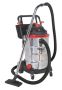 Sealey PC460 Vacuum Cleaner Wet & Dry 60ltr Stainless Drum 1600W/230V