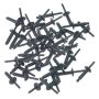 Sealey PR002 Plastic Rivet ⌀6.3 x 25.2mm Pack of 50