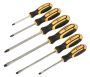 Siegen S0753 Screwdriver Set 6pc Hammer Thru