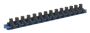 Sealey SR1414 Socket Retaining Rail with 14 Clips Aluminium 1/4