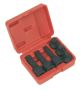 Sealey SX052 Impact Spline Socket Bit Set 6pc 1/2