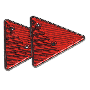 Sealey TB17 Rear Reflective Red Triangle Pack of 2