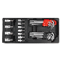 Sealey TBT07 Tool Tray with Hex/Ball End Hex Keys & Socket Bit Set 29pc