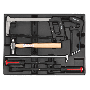 Sealey TBT30 Tool Tray with Prybar Hammer & Hacksaw Set 6pc