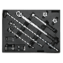 Sealey TBT32 Tool Tray with Ratchet Torque Wrench Breaker Bar & Socket Adaptor Set 13pc