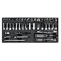 Sealey TBT33 Tool Tray with Socket Set 43pc 1/4