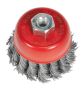 Sealey TKCB652 Twist Knot Wire Cup Brush ⌀65mm M10 x 1.25mm