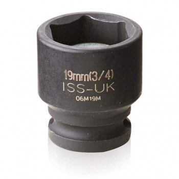 08M22M  - ISS  1/2  Drive 22mm Regular  Magnetic Impact Socket