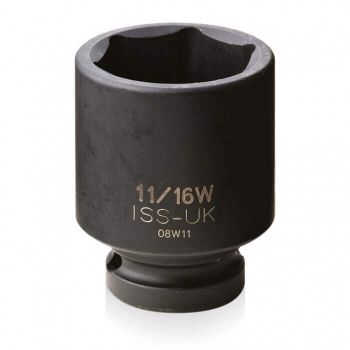 08W07 - ISS 1/2 Drive 7/16 Whitworth Regular Impact Socket