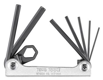 Teng Tools 1471MM 7 Piece Metric Retractable Hex Key Set