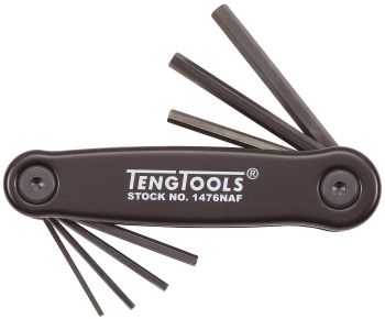 Teng Tools 1476NAF 7 Piece AF Retractable Hex Key Set