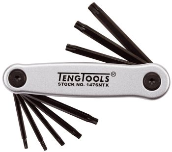 Teng Tools 1476NTX 8 Piece Retractable TX Key Set