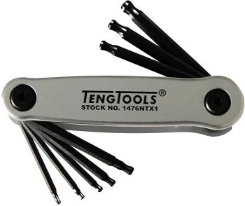Teng Tools 1476NTX1 8 Piece Retractable Ball Point TX Key Set