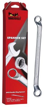 Teng Tools 6308 8 Piece Metric Double Ring Spanner Set