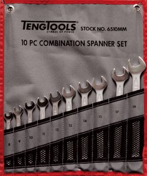 Teng Tools 6510MM 10 Piece Metric Combination Spanner Set