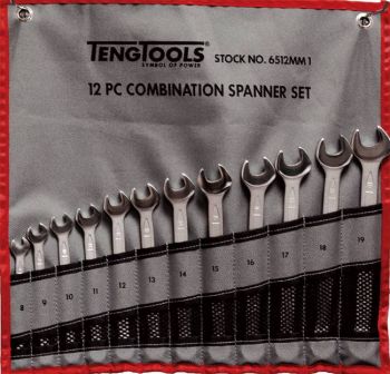 Teng Tools 6512MM1 12 Piece Metric Combination Spanner Set