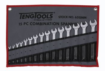 Teng Tools 6515MM 15 Piece Metric Combination Spanner Set