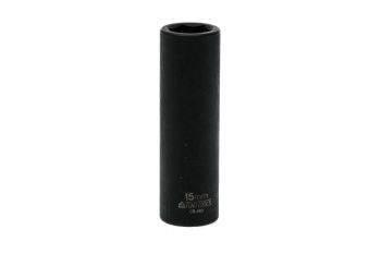 Teng Tools 920615A-C 15MM 1/2" Drive 6 Point ANSI Deep Metric Impact Socket