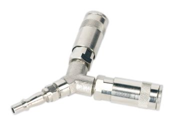 Sealey ACX55 Twin Coupling Bodies Y Adaptor