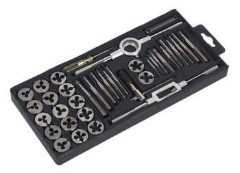 Sealey AK301 Tap & Die Set 40pc Split Dies Metric