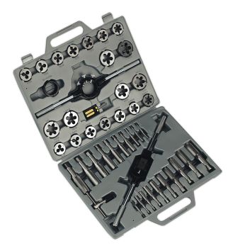 Sealey AK303 Tap & Die Set 45pc Split Dies Metric