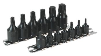 Sealey AK5584 Impact TRX Star Socket Bit Set 13pc 1/4" & 3/8"Sq Drive