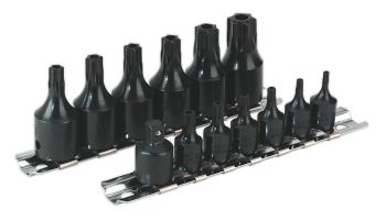Sealey AK5585 Impact TRX Star Security Socket Bit Set 13pc 1/4" & 3/8"Sq Drive
