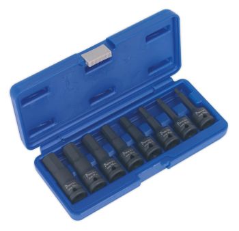 Sealey AK5601 Impact Hex Socket Bit Set 8pc 1/2"Sq Drive