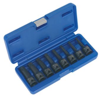Sealey AK5602 Impact TRX Star Socket Bit Set 8pc 1/2"Sq Drive