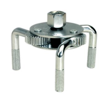 Sealey AK643 Oil Filter Claw Wrench 65 110mm Capacity 3/8" & 1/2"Sq Drive