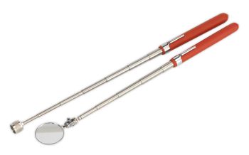 Sealey AK6527 Telescopic Magnetic Pick Up & Mirror Set 2pc