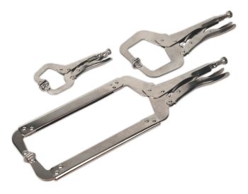 Sealey AK66 Locking 'C' Clamp Set 3pc