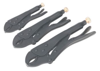 Sealey AK668 Locking Pliers Set 3pc Rust Resistant