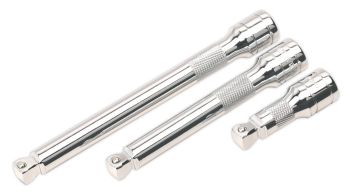 Sealey AK764 Wobble/Rigid Extension Bar Set 3pc 1/2"Sq Drive