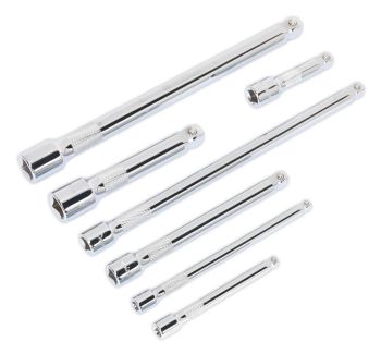 Sealey AK770 Wobble/Rigid Extension Bar Set 7pc 1/4" 3/8" & 1/2"Sq Drive