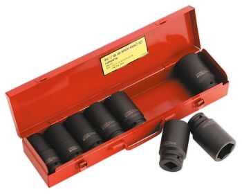 Sealey AK80/9M Impact Socket Set 8pc 3/4"Sq Drive Deep Metric