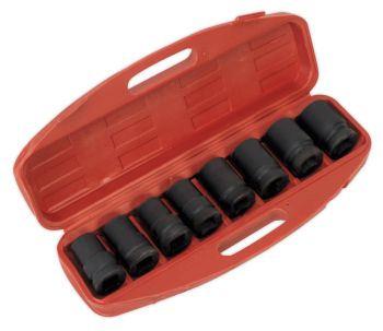 Sealey AK888M Impact Socket Set 8pc Deep 1"Sq Drive   Metric