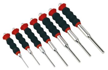 Sealey AK9131 Sheathed Parallel Pin Punch Set 7pc 2 8mm