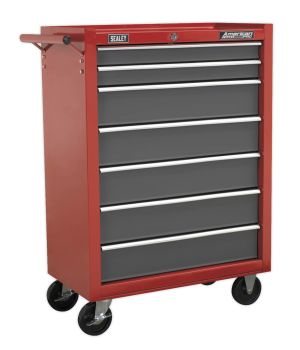 Sealey AP22507BB Rollcab 7 Drawer with Ball Bearing Slides Red/Grey