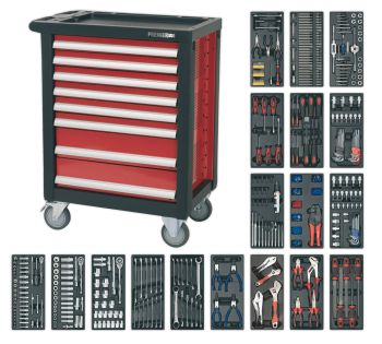 Sealey AP2408TTC08 Rollcab 8 Drawer with Ball Bearing Slides & 707pc Tool Kit