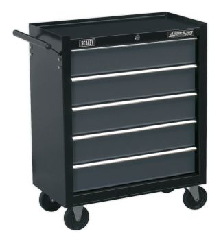 Sealey AP2505B Rollcab 5 Drawer with Ball Bearing Slides Black/Grey