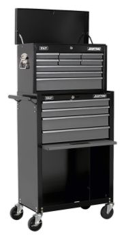 Sealey AP2513B Topchest & Rollcab Combination 13 Drawer with Ball Bearing Slides Black/Grey