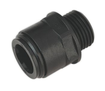 Sealey CAS15SA Straight Adaptor 15mm 1/2"BSP Pack of 2 (John Guest Speedfit&reg;   PM011514E)